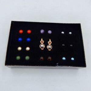 Joan Rivers Classics Collection Post Earrings Interchangeable Jacket Drop Link